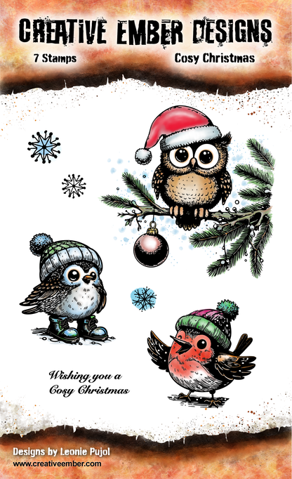 Creative Ember Designs Cosy Christmas - A6 Stamp Set