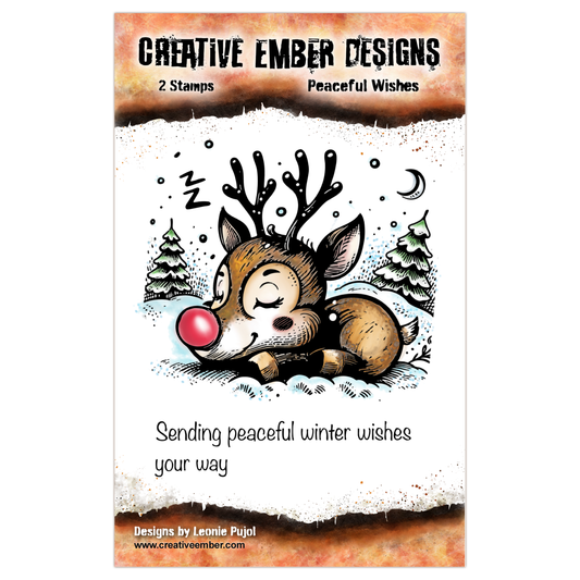 Creative Ember Designs Peaceful Wishes - A7 Stamp Set