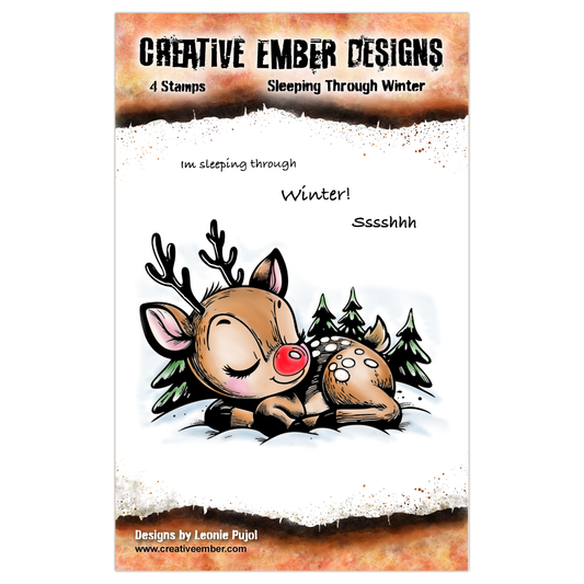Creative Ember Designs Sleeping Through Winter - A7 Stamp Set