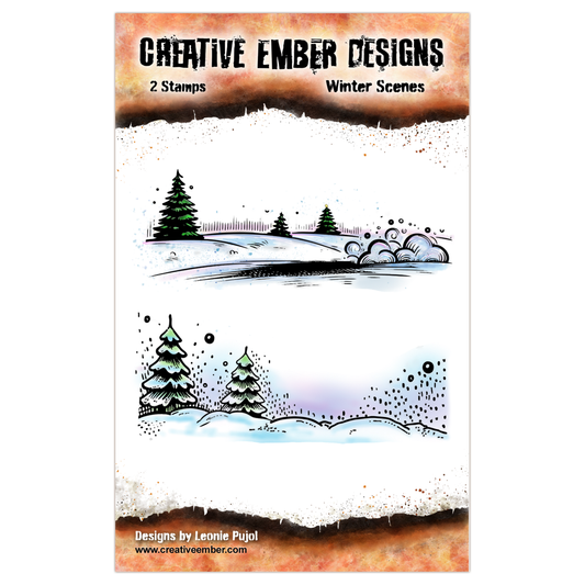 Creative Ember Designs Winter Scenes - A7 Stamp Set
