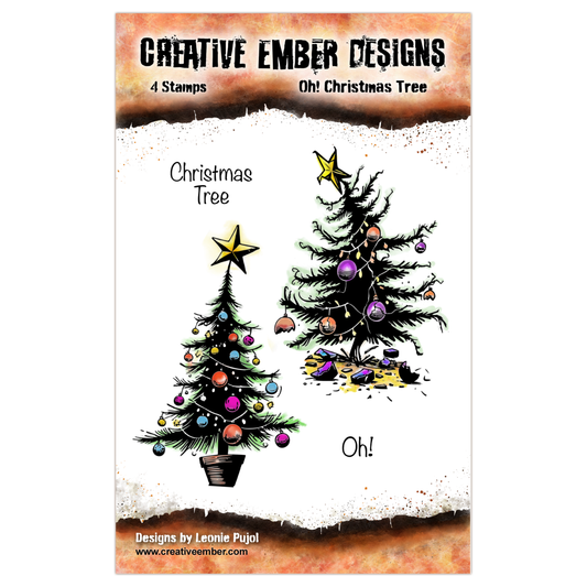 Creative Ember Designs Oh! Christmas Tree - A7 Stamp Set