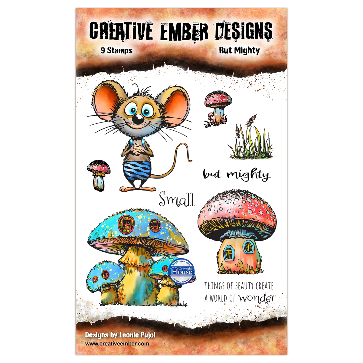 Creative Ember Designs But Mighty - A6 Stamp Set