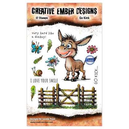 Creative Ember Designs Go Kick - A6 Stamp Set