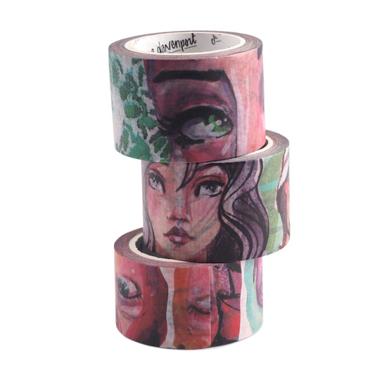 Creative Expressions Jane Davenport Wa-she Tape Set 3 Rolls
