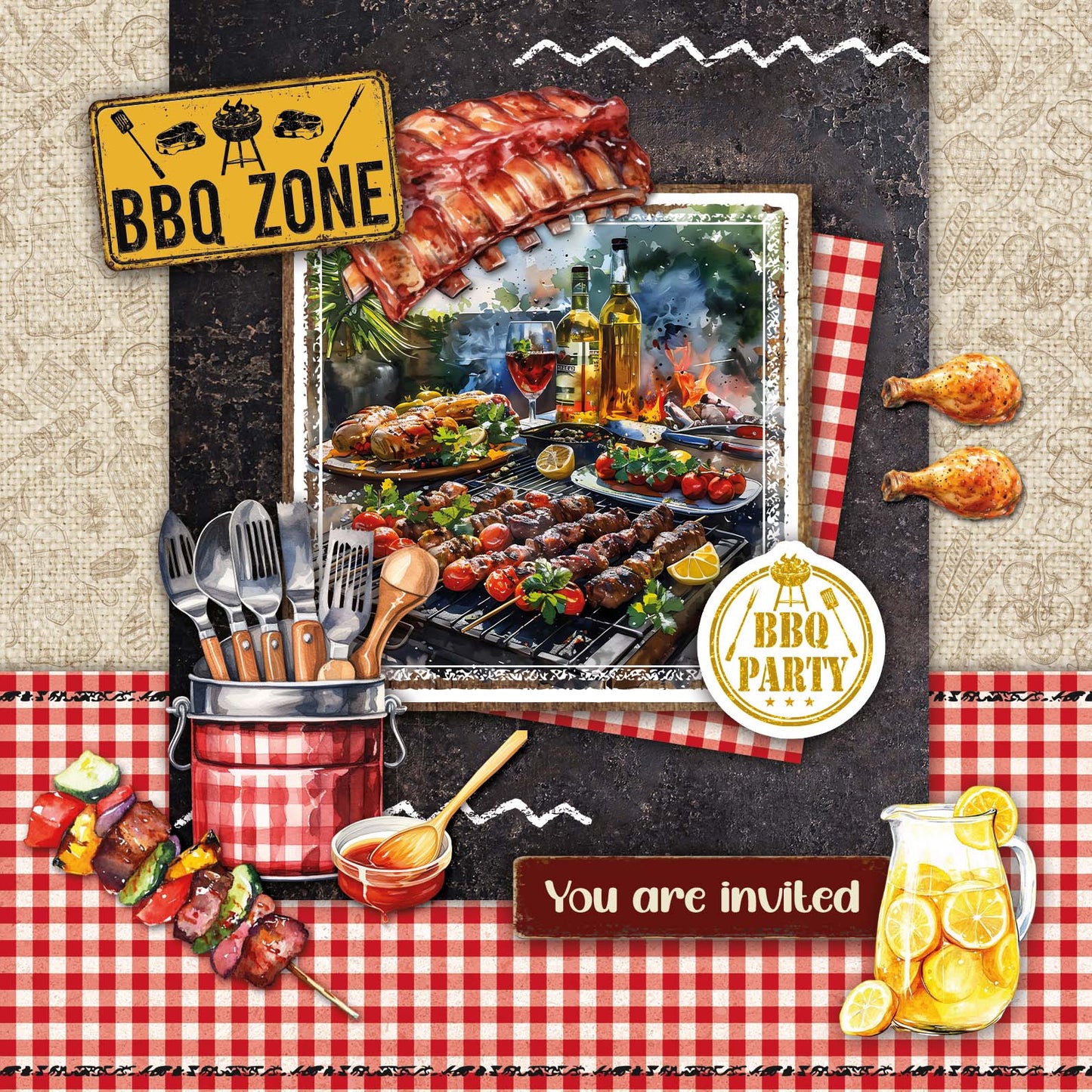 Studio Light Cardmaking Pad BBQ Party & Gearhead workshop Essentials Bundle