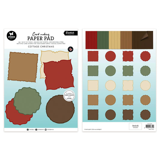 Studio Light Card Making Pad Cottage Christmas