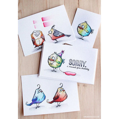 Stampers Anonymous Bird Crazy Tim Holtz Cling Stamps