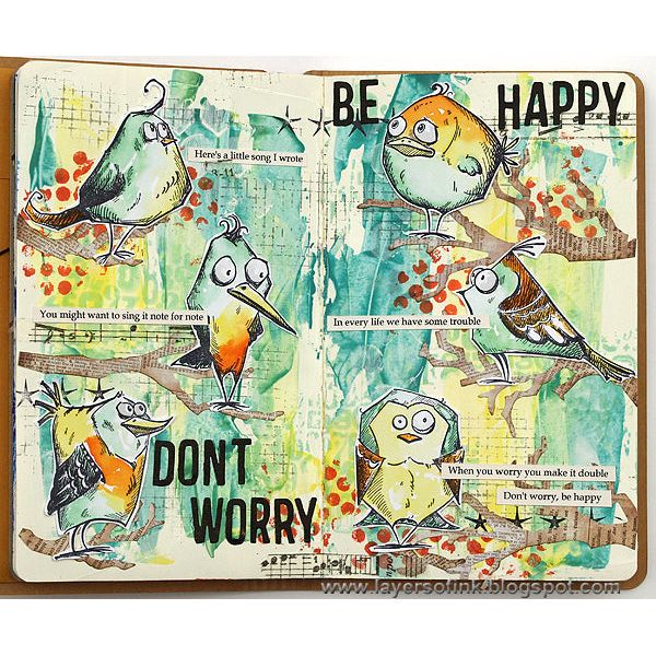 Stampers Anonymous Bird Crazy Tim Holtz Cling Stamps