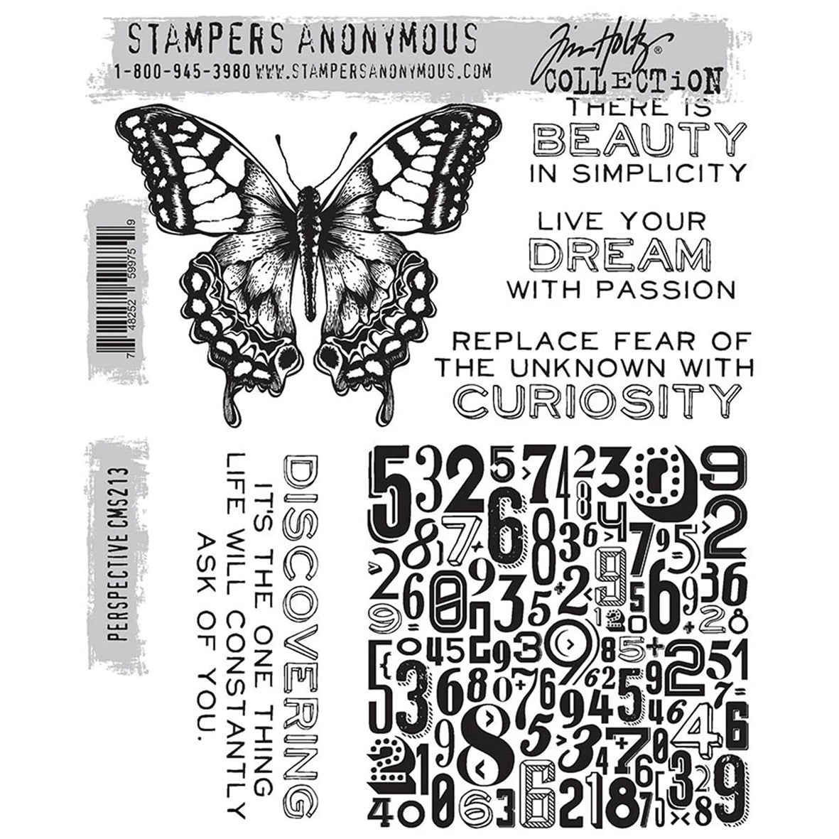 Stampers Anonymous Perspective Tim Holtz Cling Stamps