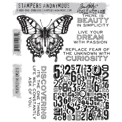 Stampers Anonymous Perspective Tim Holtz Cling Stamps