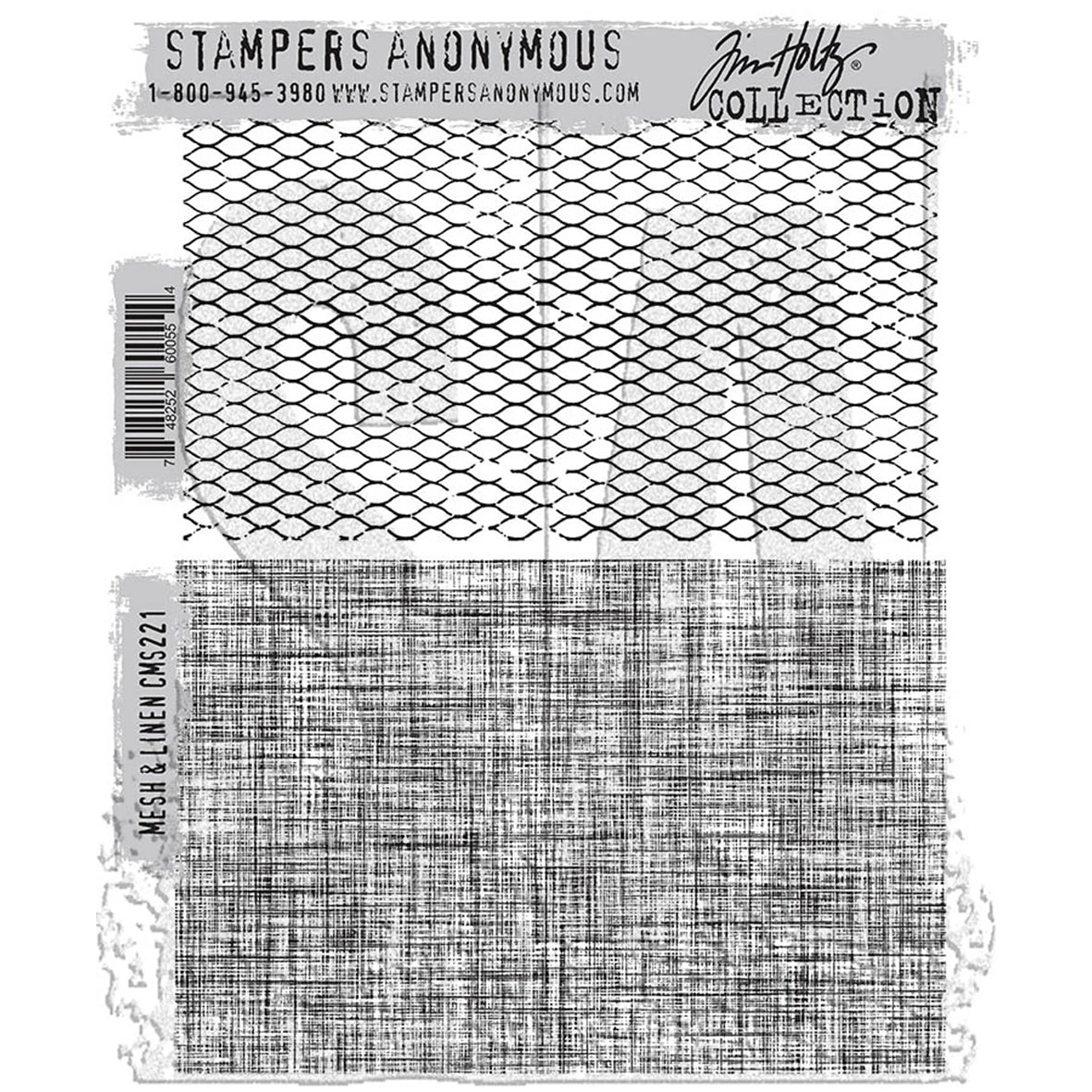 Stampers Anonymous Mesh & Linen Tim Holtz Cling Stamps