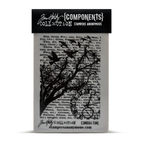 Stampers Anonymoys Tim Holtz Cling Stamp 2.5"x3.5" - Time