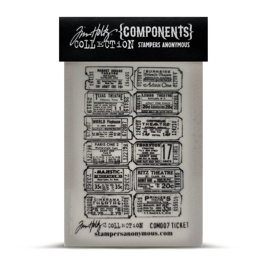 Stampers Anonymous Tim Holtz Cling Stamp 2.5"X3.5" - Ticket