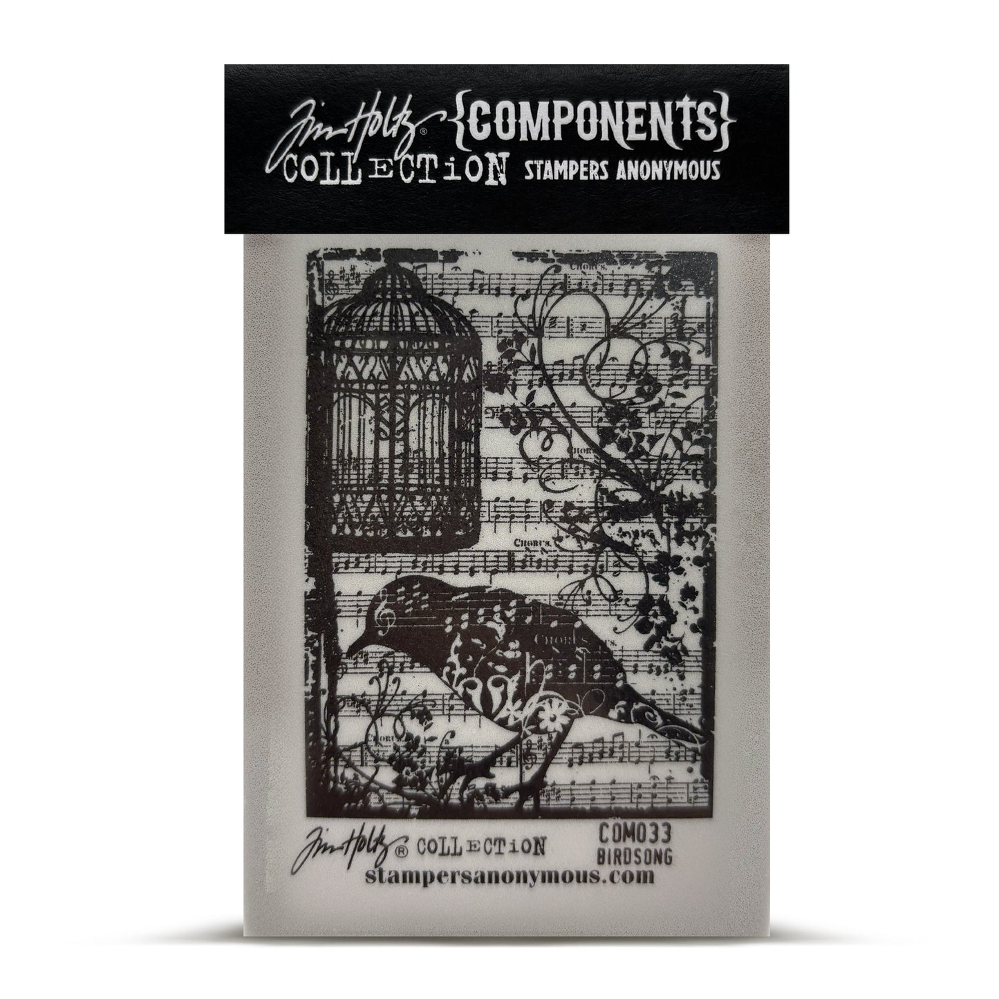 Stampers Anonymous Tim Holtz Cling Stamp 2.5"X3.5" - Bird Song