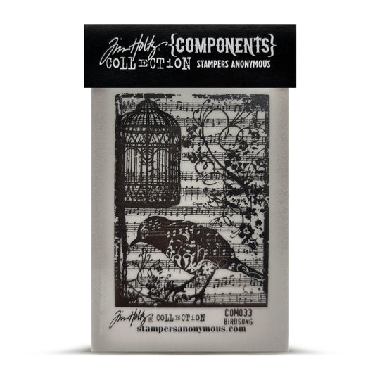 Stampers Anonymous Tim Holtz Cling Stamp 2.5"X3.5" - Bird Song