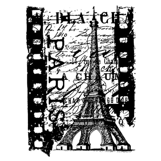 Stampers Anonymous Paris Film Tim Holtz Components Cling Mount Collage Stamp - Ships from 14th July