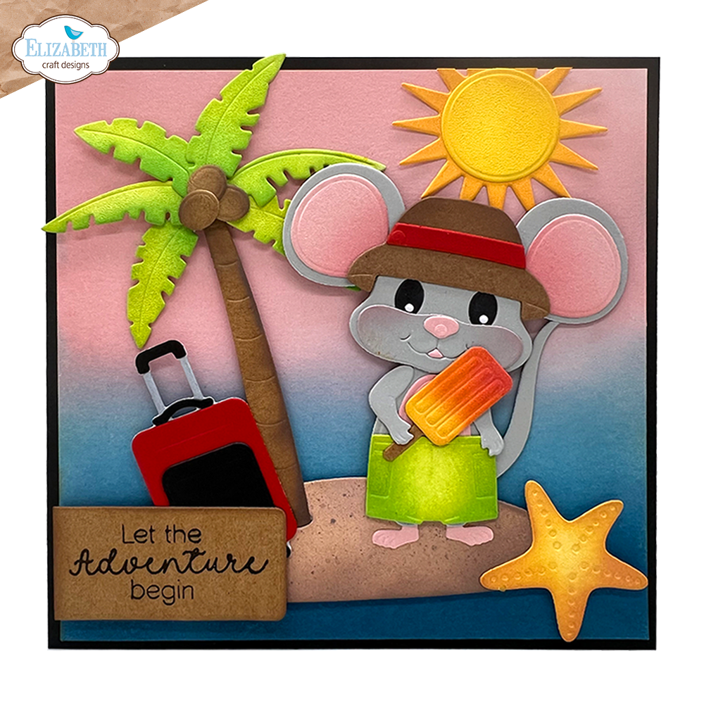 Elizabeth Craft Designs Good Times Stamps Summer Travel Sentiments