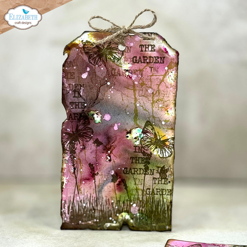 Elizabeth Craft Designs In the Garden Stamps Cracked Fields