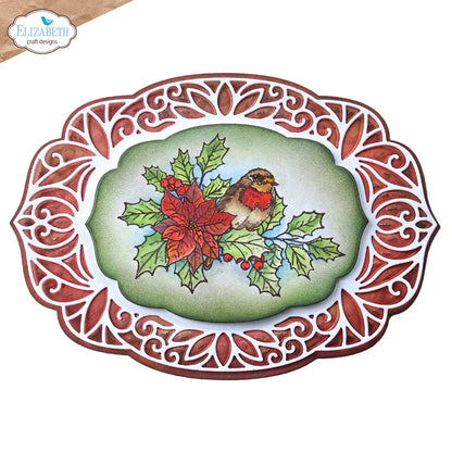 Elizabeth Craft Designs Festive Holly - Stamps Festive Holly Sentiments