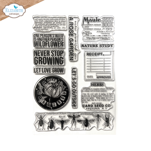 Elizabeth Craft Designs Bonanical Blend - Stamps Wildflower - Ships from 28th August