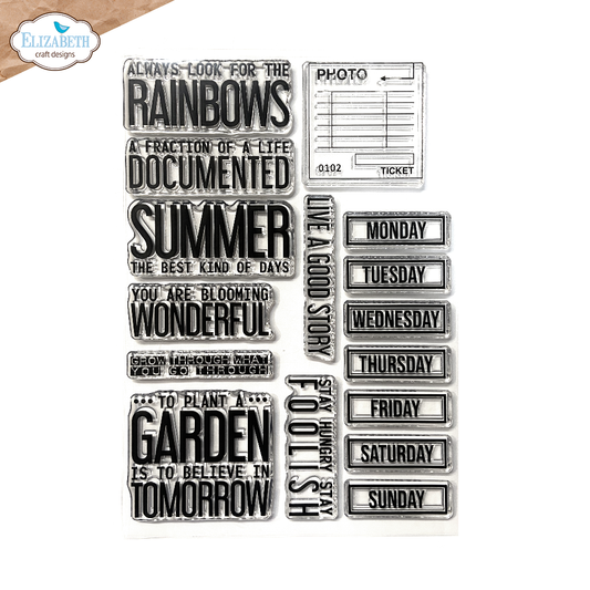 Elizabeth Craft Designs Bonanical Blend - Stamps Best Kind Of Days - Ships from 28th August
