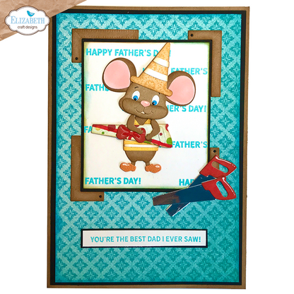 Elizabeth Craft Designs Living it Up - Stamps Best Dad Sentiments