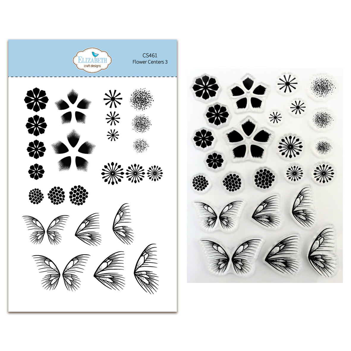 Elizabeth Craft Designs Bloom Wildly Stamps Flower Centers 3 by Paper Flowers