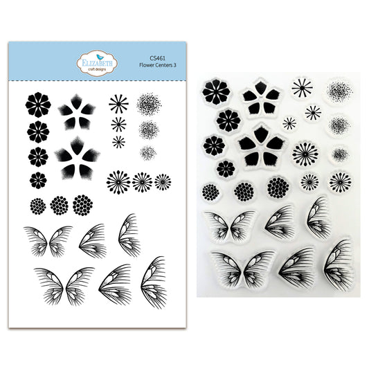Elizabeth Craft Designs Bloom Wildly Stamps Flower Centers 3 by Paper Flowers