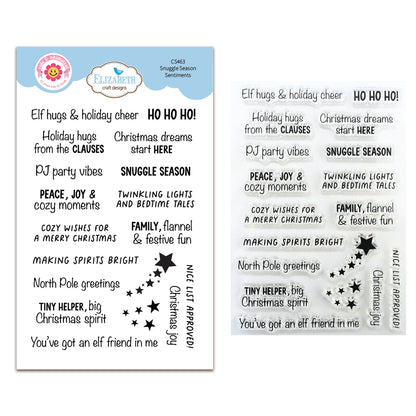 Elizabeth Craft Designs Snuggle Season Stamps Snuggle Season Sentiments by Cute & Whimsical