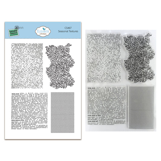 Elizabeth Craft Designs Cozy Comfort Stamps Seasonal Textures by Everyday Memories