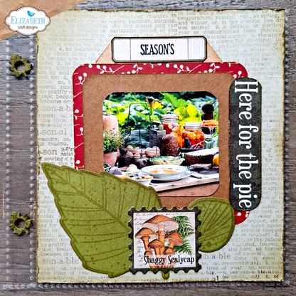 Elizabeth Craft Designs Cozy Comfort Stamp and Die Set Seasonal Words & Leaves by Everyday Memories