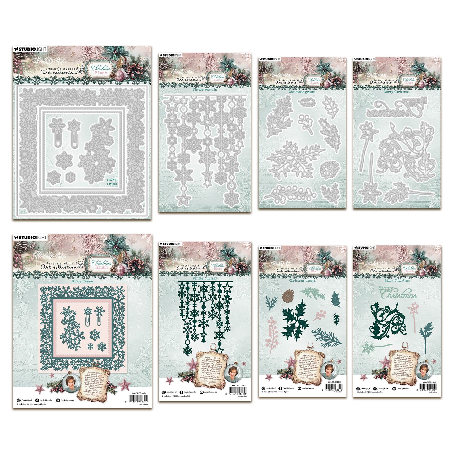 Studio Light Jenine's Mindful Art Christmas Blush Die Bundle