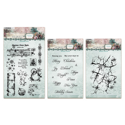 Studio Light Jenine's Mindful Art Christmas Blush Stamp Bundle