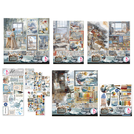Ciao Bella An Artist Journey Paper Pad & Adhesive Sheets Bundle