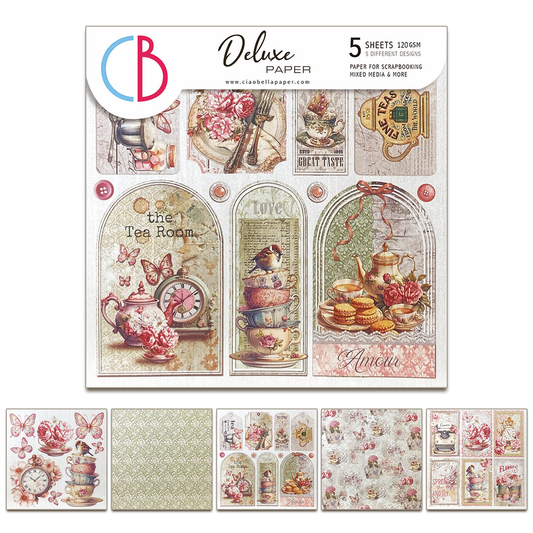 Ciao Bella Timeless Moments 6x6 Inch Deluxe Paper Silver (5pcs)