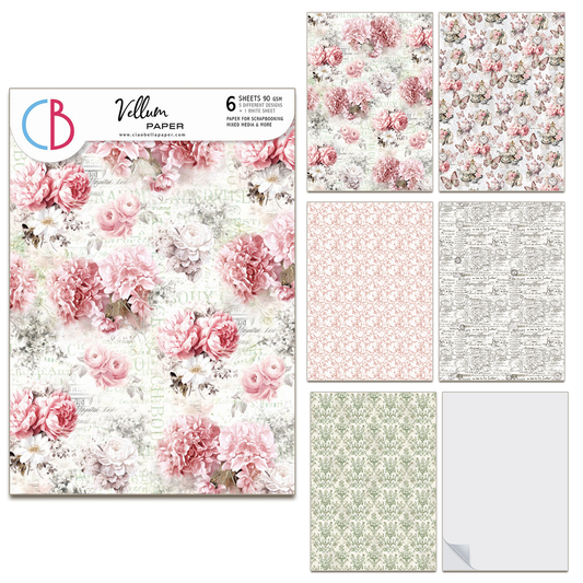 Ciao Bella Timeless Moments A4 Vellum Paper Patterns (6pcs)