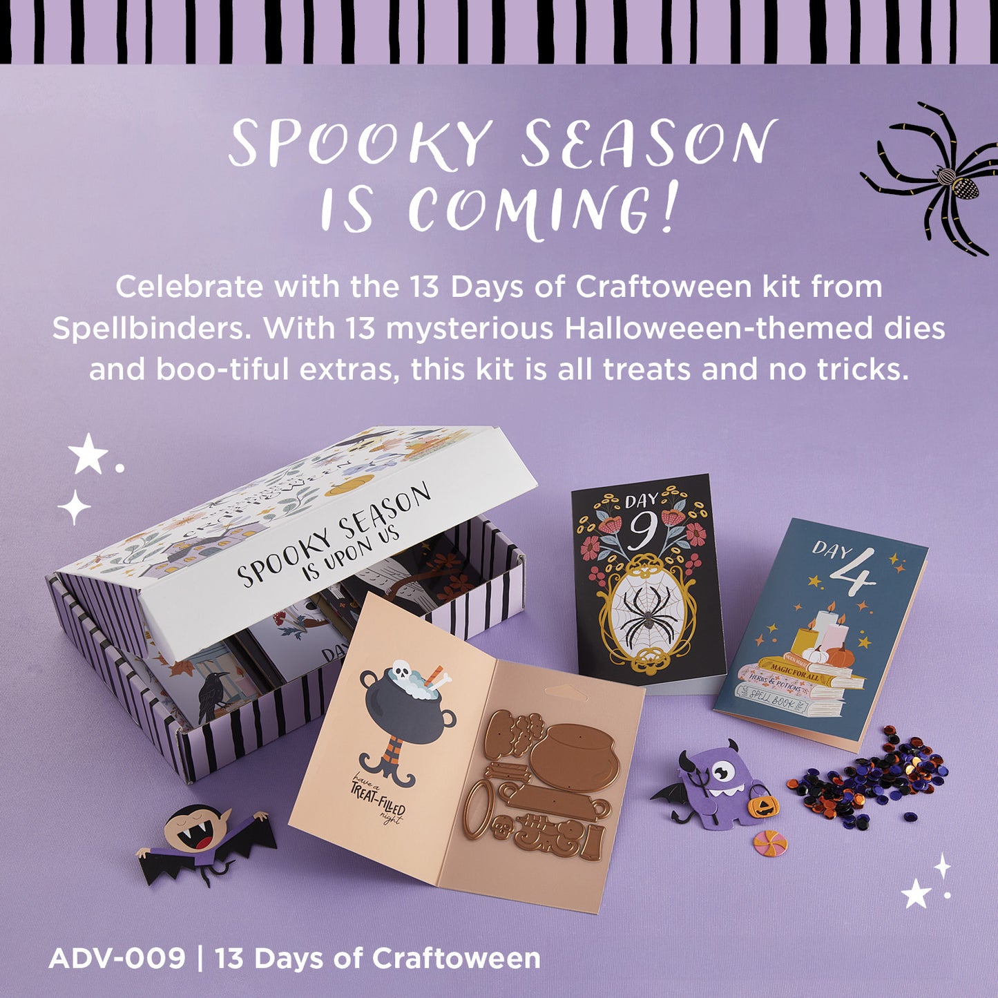 Spellbinders 13 Days of Craftoween 2025 Advent Calendar Worth £200!