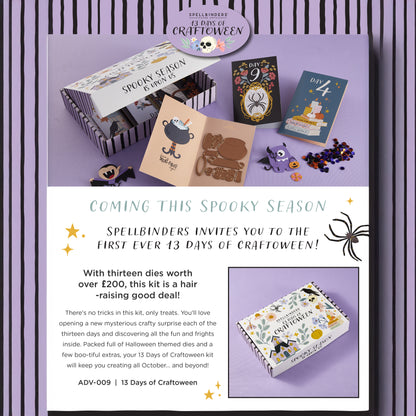 Spellbinders 13 Days of Craftoween 2025 Advent Calendar Worth £200!