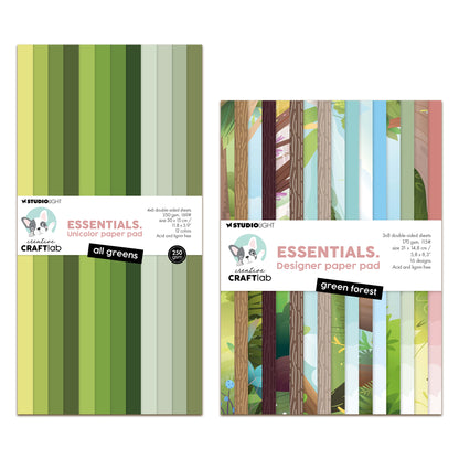 Creative Craftlab Essentials Paper Bundle - Green Forest & All Greens