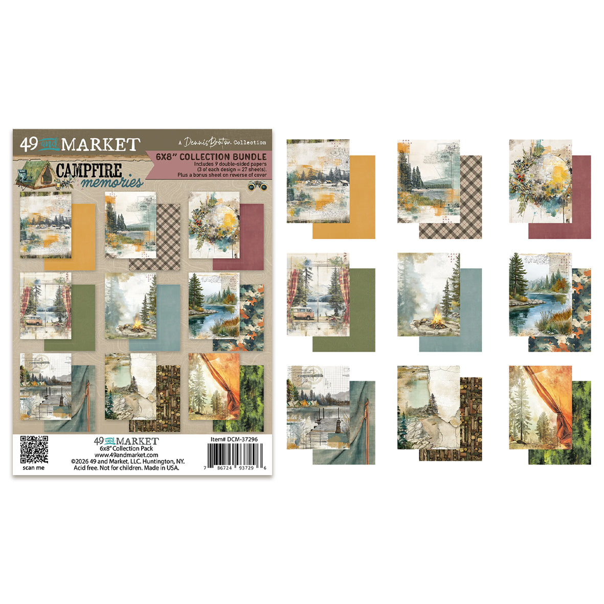 49 And Market Campfire Memories 6x8 Inch Collection Pack by Dennis Bruton
