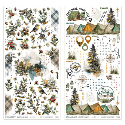 49 And Market Campfire Memories 6x12 Inch Blendable Rub-on Transfer Set by Dennis Bruton