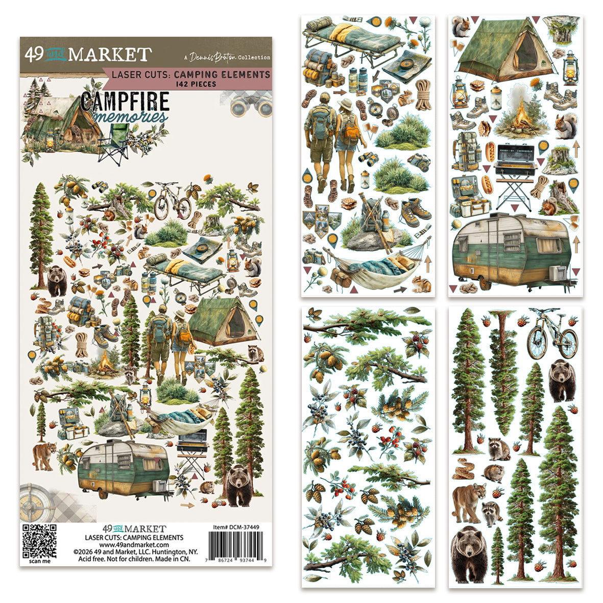 49 And Market Campfire Memories Laser Cut Elements Camping by Dennis Bruto
