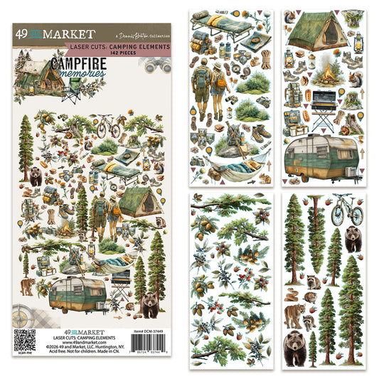 49 And Market Campfire Memories Laser Cut Elements Camping by Dennis Bruto
