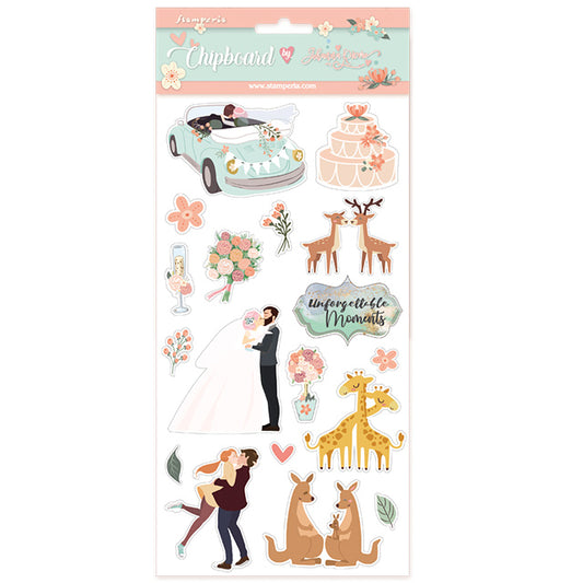 Stamperia Adhesive Shapes 15 x 30 cm Wedding Subjects