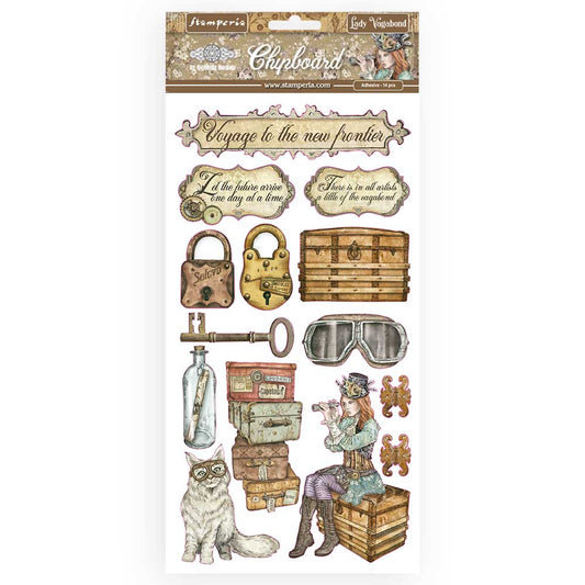 Stamperia Adhesive Shapes 15 x 30 cm Lady Vagabond