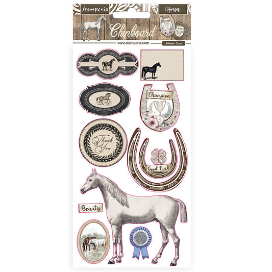 Stamperia Adhesive Shapes 15 x 30 cm Romantic Horses