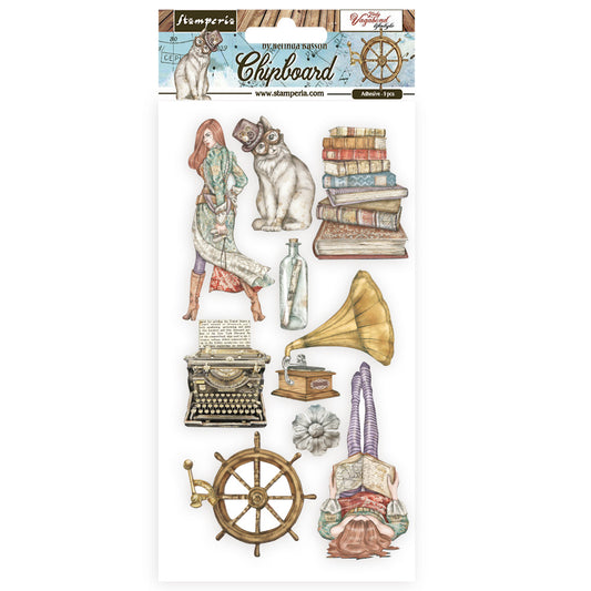Stamperia Adhesive Shapes 15 x 30 cm Lady Vagabond Lifestyle Elements