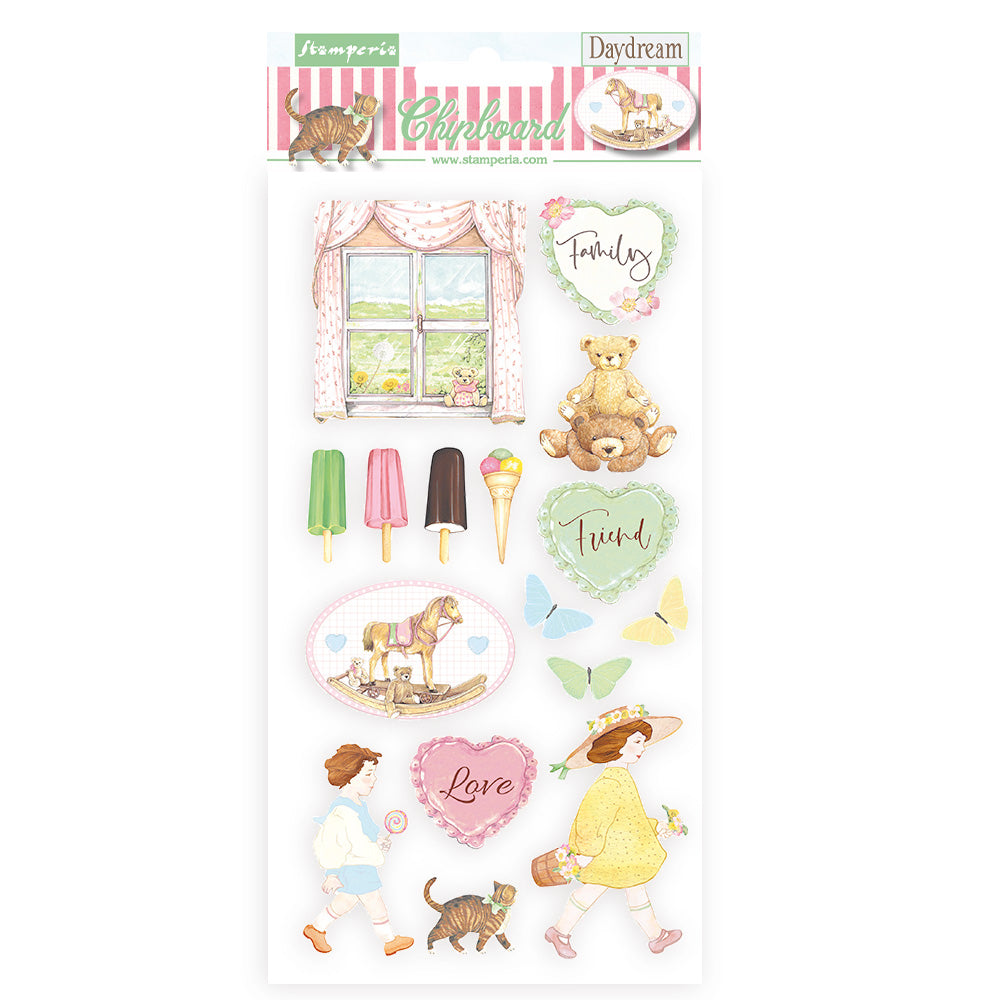 Stamperia Adhesive Shapes 15 x 30 cm DayDream Toys