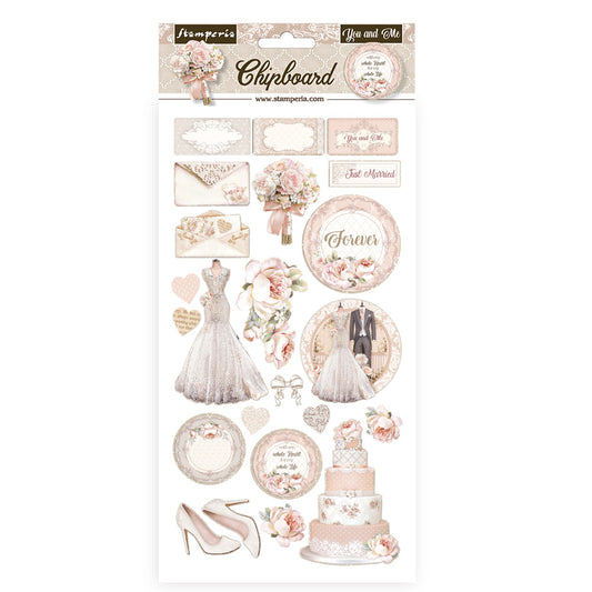 Stamperia Adhesive Shapes 15 x 30 cm You And Me