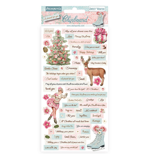 Stamperia Adhesive Shapes 15 x 30 cm Sweet Winter